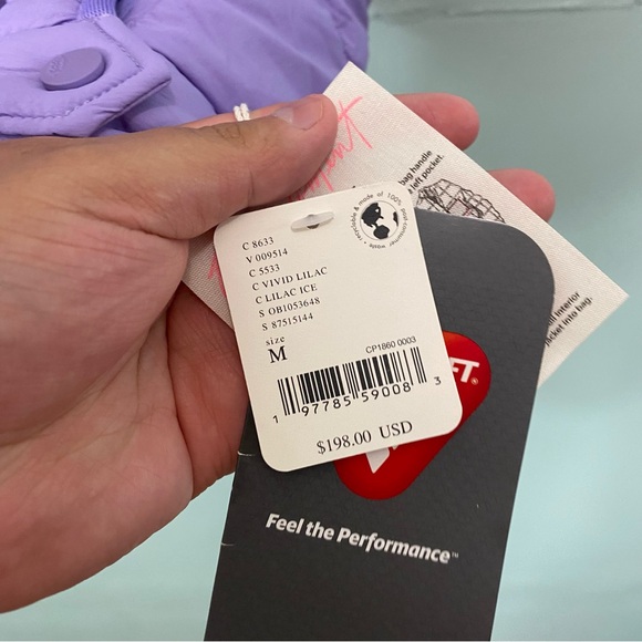 Free People Pippa Packable Jacket Vivid Lilac Purple Medium Quilted - Picture 3 of 5